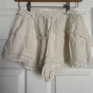 Vintage Havana Cream Lace High Waist Shorts